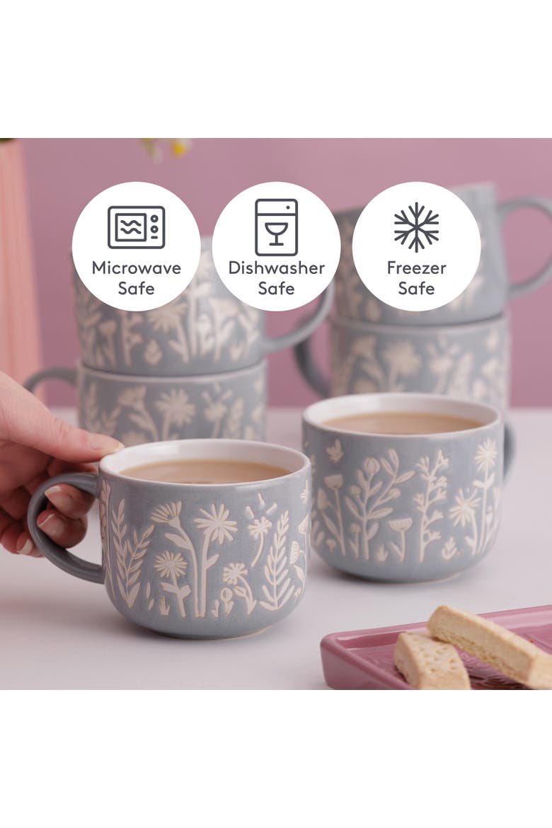 In The Meadow Blue Daisy Mug 13.5oz, Alternate, color, Blue