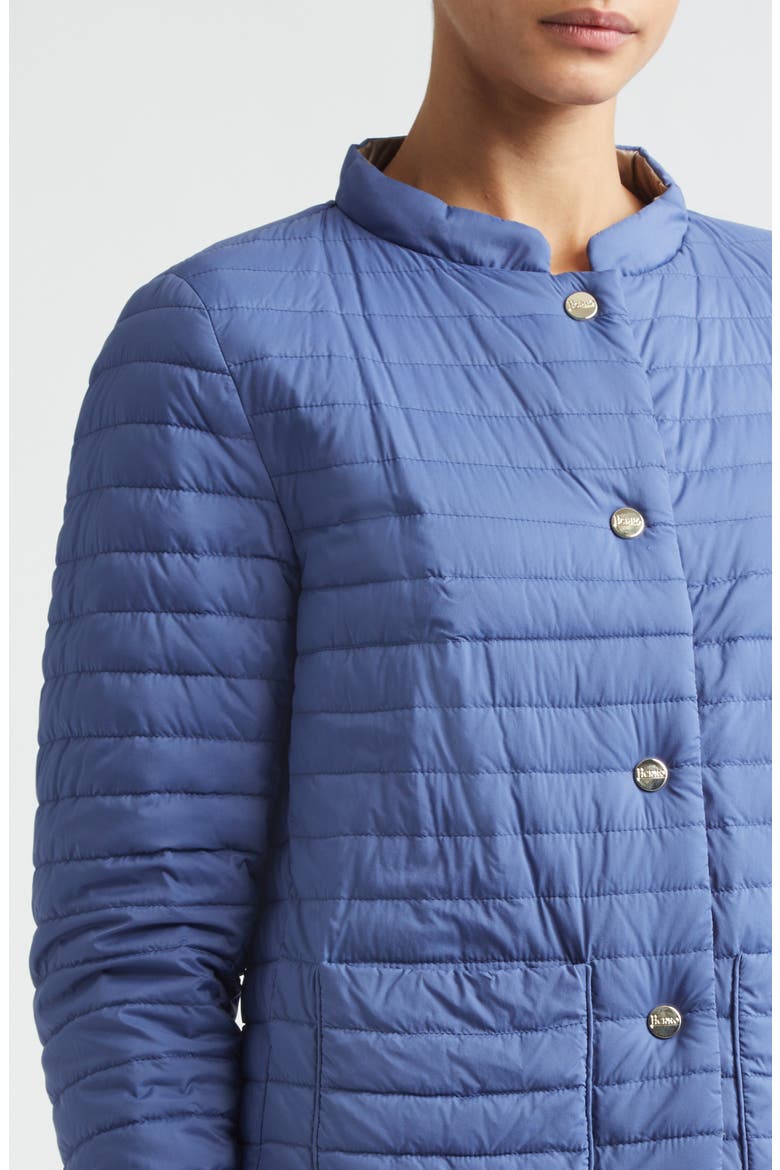 Matte to Shiny Reversible Down Puffer Jacket, Alternate, color, 9126 SKY BLUE TO TAUPE