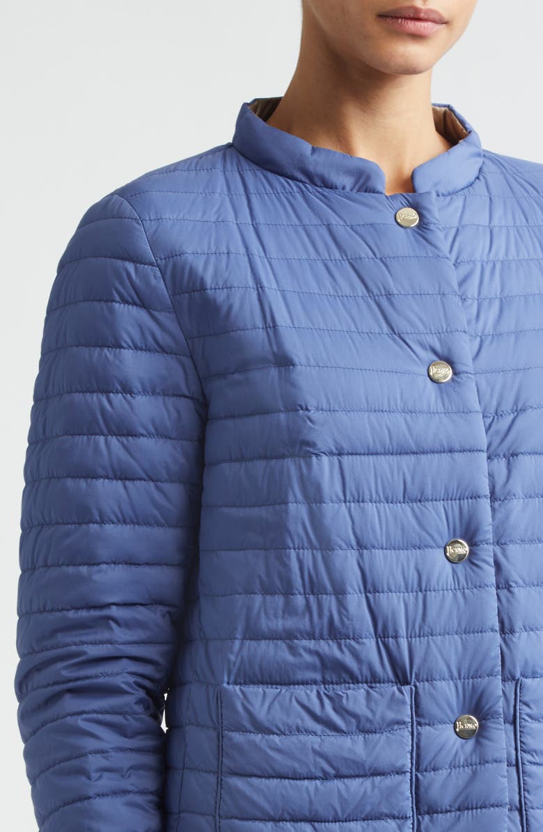 Herno Matte to Shiny Reversible Down Puffer Jacket, Alternate, color, 9126 Sky Blue To Taupe