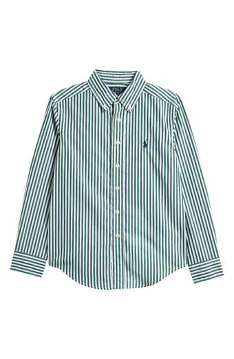 Polo Ralph Lauren Kids' Stripe Cotton Oxford Cloth Button-Down Shirt