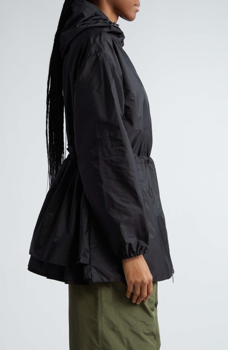 Moncler Wete Boxy Hooded Windbreaker, Alternate, color, Black