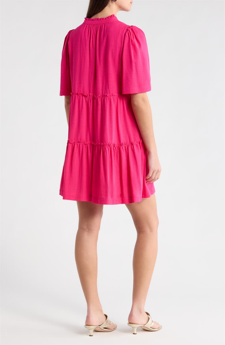 SUGARLIPS Signy Floral Cotton Shift Dress, Alternate, color, Fuchsia