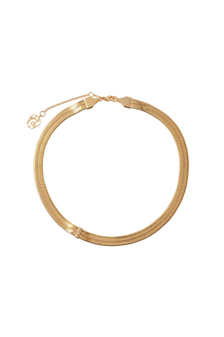 Engraved Check Necklace, Alternate, color, Gold