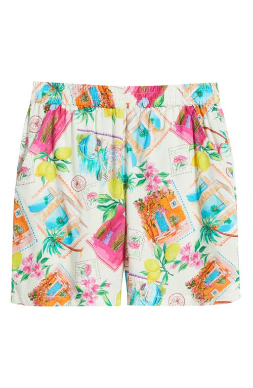 Native Youth Summerscatter Print Shorts In White