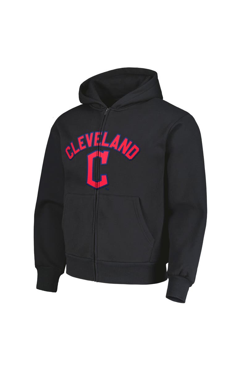 PLEASURES Men's PLEASURES Black Cleveland Guardians Opening Day Full-Zip Hoodie, Alternate, color, Black