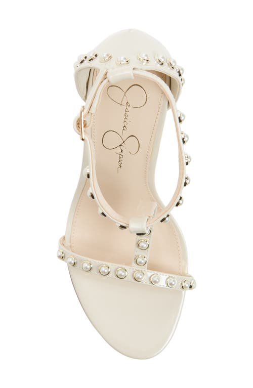 Jessica Simpson Qylla Ankle Strap Stiletto Sandal In White