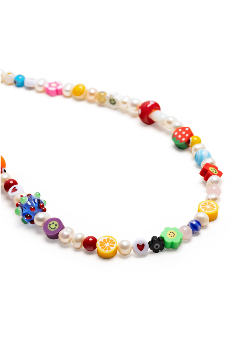 Nialaya Berry Pearl Necklace, Alternate, color, White / Multicolor