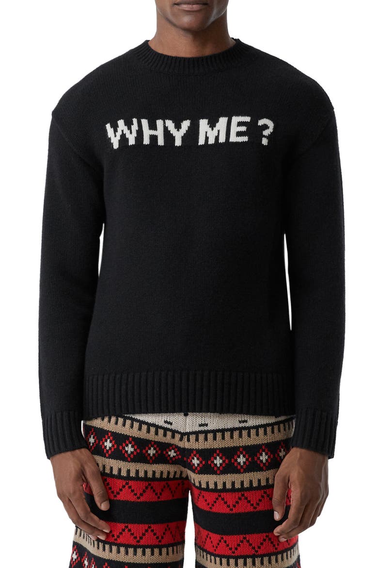 Corby Why Me Cashmere Sweater, Main, color, BLACK