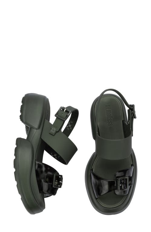Melissa Push Slingback Platform Sandal In Green