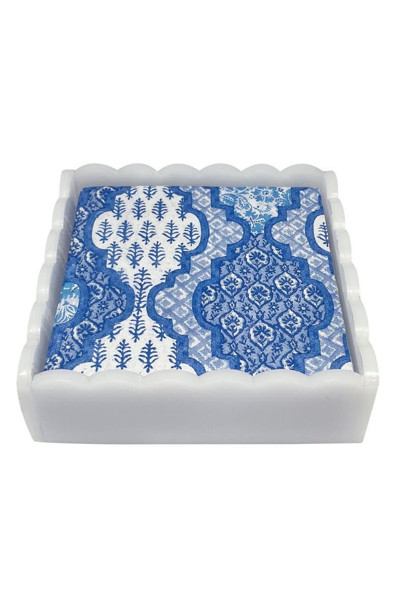 Mariposa Provençal Napkin Holder Set, Main, color, White