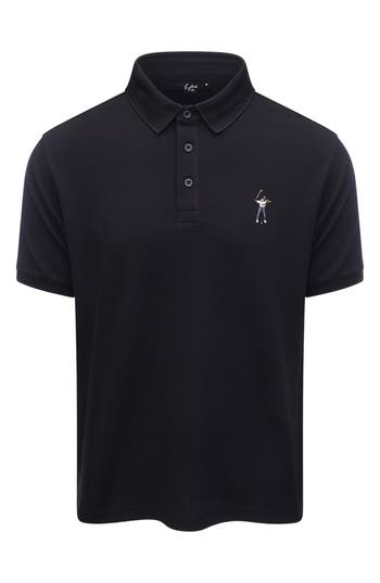 Eastside Golf Core Embroidered Piqué Polo In Black