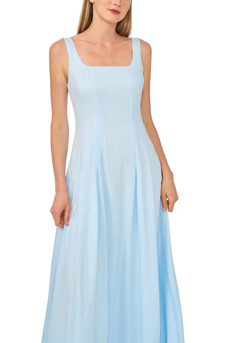 Sleeveless Pleated Midi Dress, Alternate, color, ICE WATER