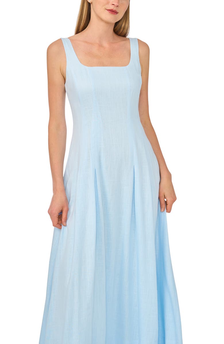 Ted Baker Sleeveless Pleated Midi Dress, Alternate, color, Ice Water