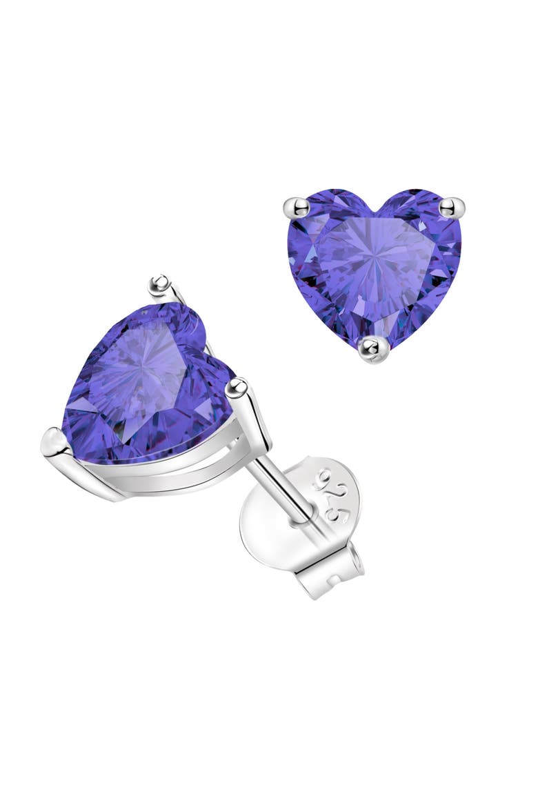 Sterling Silver Heart Earrings, Main, color, Silver