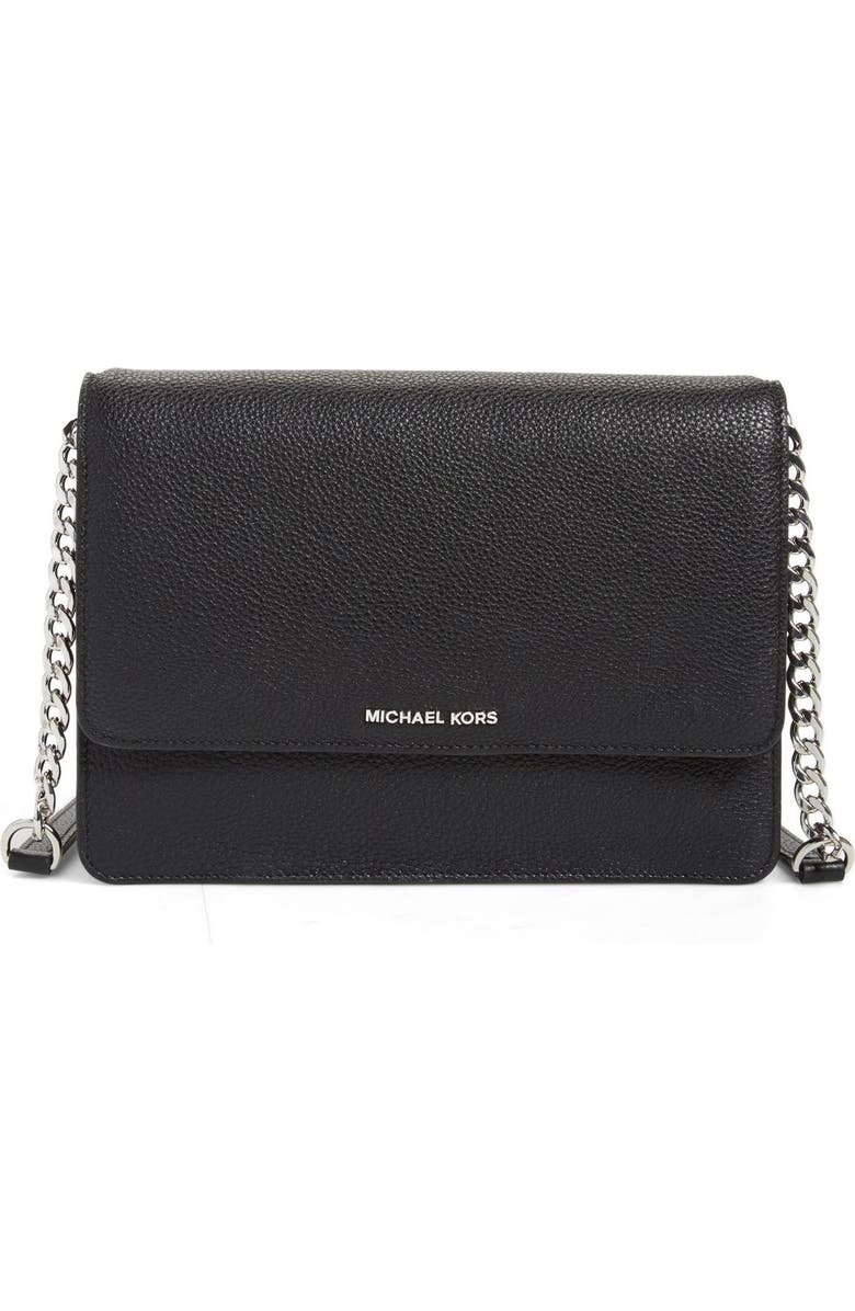 MICHAEL Michael Kors 'Large Daniela' Leather Crossbody Bag, Main, color,