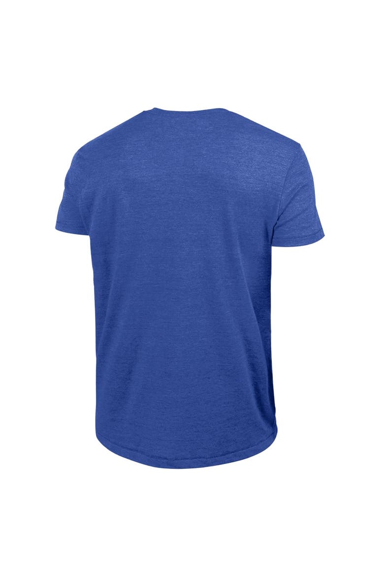 Men's Champion  Royal Brooklyn Dodgers Cooperstown Wordmark Lockup Tri-Blend T-Shirt, Alternate, color, Royal