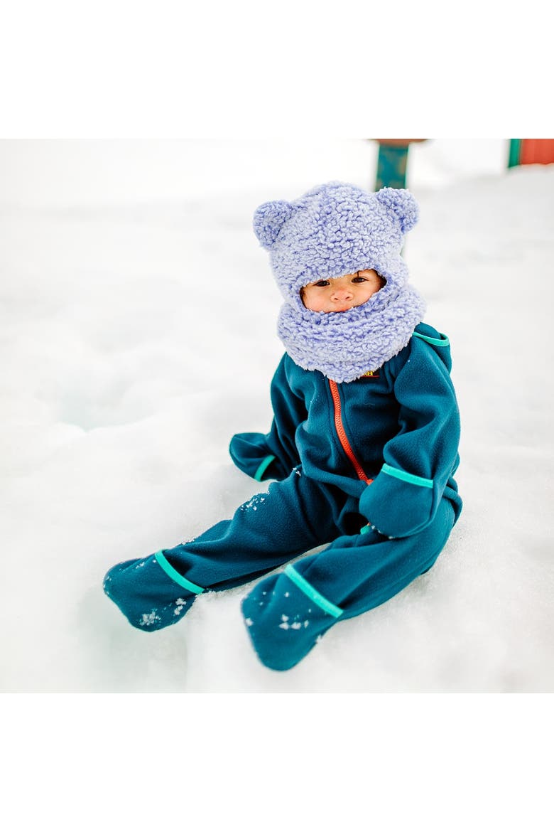 Kids Fleece Bear Balaclava, Alternate, color, Natural