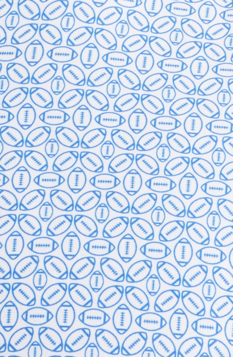 Johnston & Murphy XC+<sup>™</sup> Football Print Performance Button-Down Shirt, Alternate, color, Royal