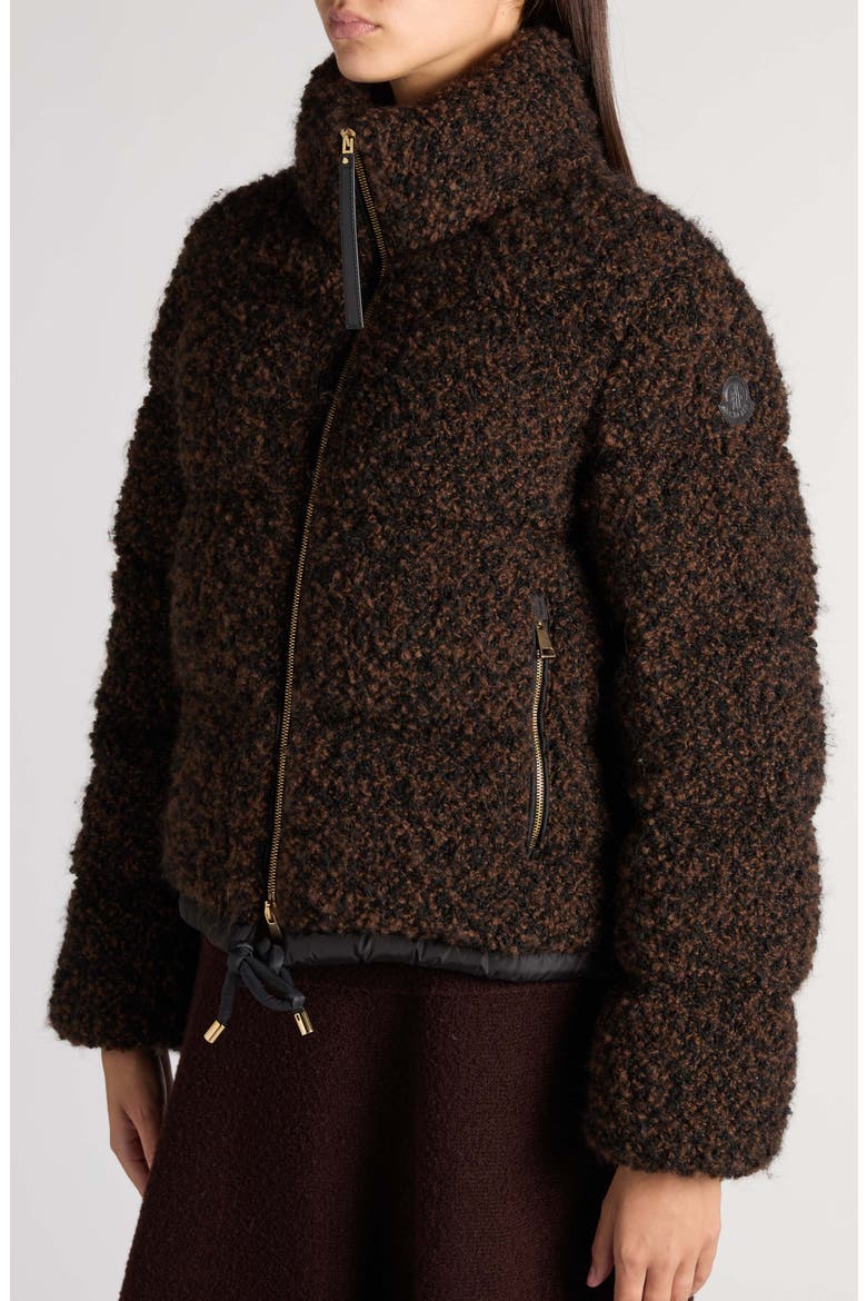 Remarquable Boucl Puffer Jacket, Alternate, color, BROWN