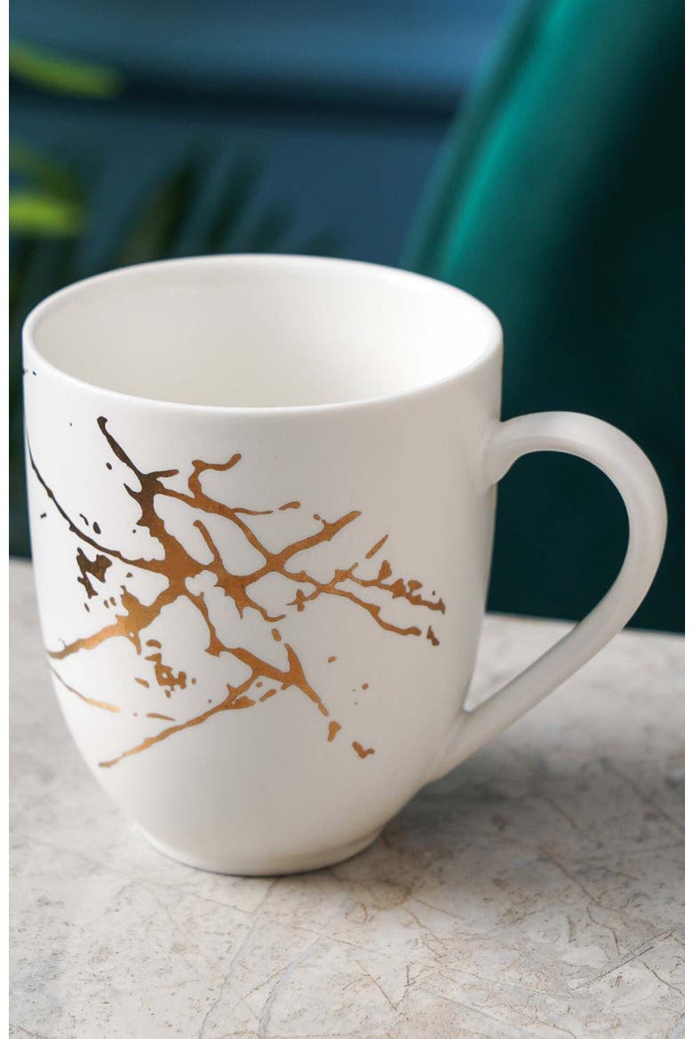 Zora Porcelain 4-Piece Mug Set, Alternate, color, White