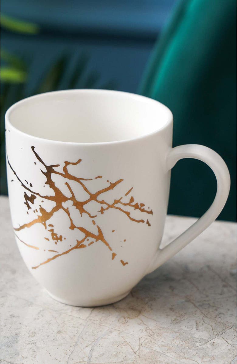 Stone Lain Zora Porcelain 4-Piece Mug Set, Alternate, color, White