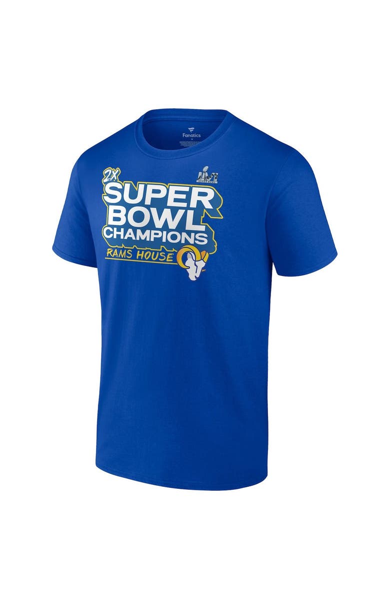 FANATICS Men's Fanatics Branded Royal Los Angeles Rams Super Bowl LVI Champions Parade Celebration T-Shirt, Alternate, color, 