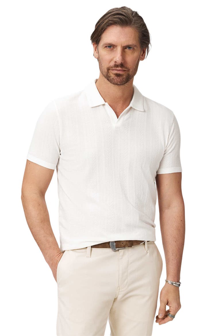 Zion Jacquard Organic Cotton Polo, Alternate, color, SALT