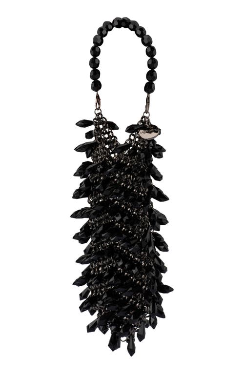 Olga Berg Florence Chainmail Convertible Shoulder Bag In Black
