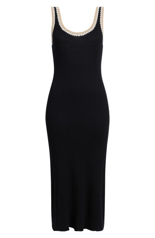Rails Colleen Cotton Sweater Midi Dress In Black