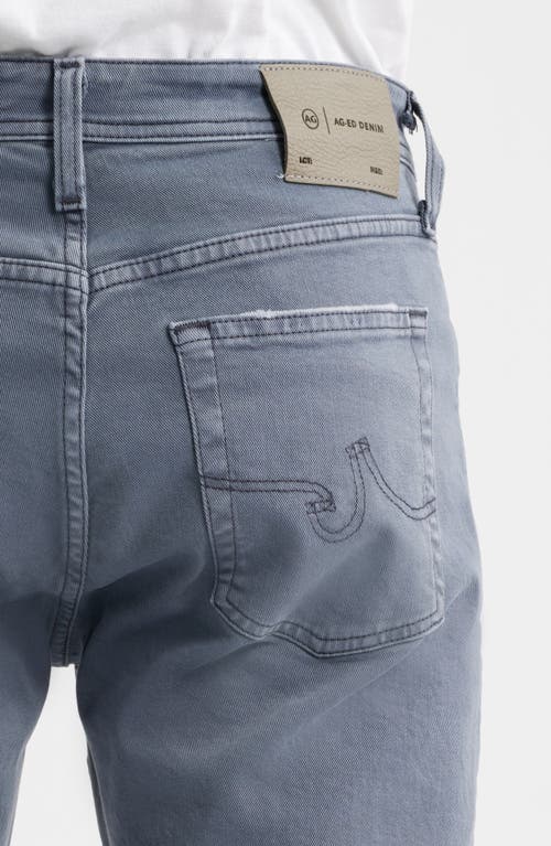 Ag Everett Sueded Stretch Sateen Slim Straight Leg Pants In Blue