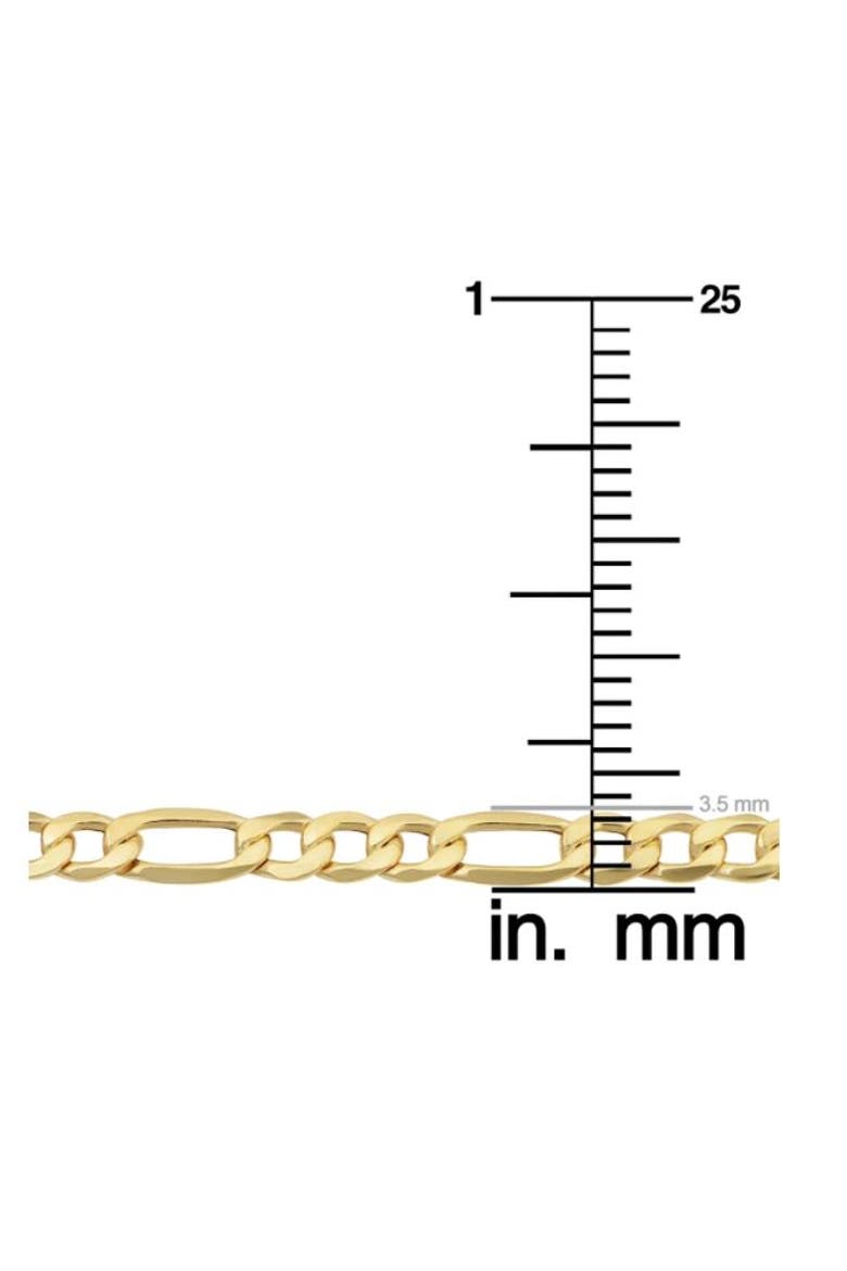 10k Gold 3.5-millimeter Figaro Bracelet, Alternate, color, 10k Yellow Gold