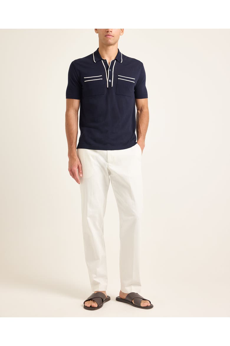 Keeling Tailored-Fit Polo Shirt, Alternate, color, NIGHT IRIS/CASHEW