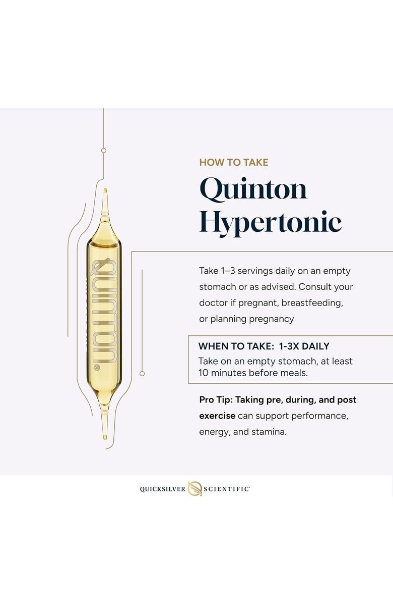 Quicksilver Scientific Original Quinton Hypertonic Sea Water Liquid Supplement, Alternate, color,