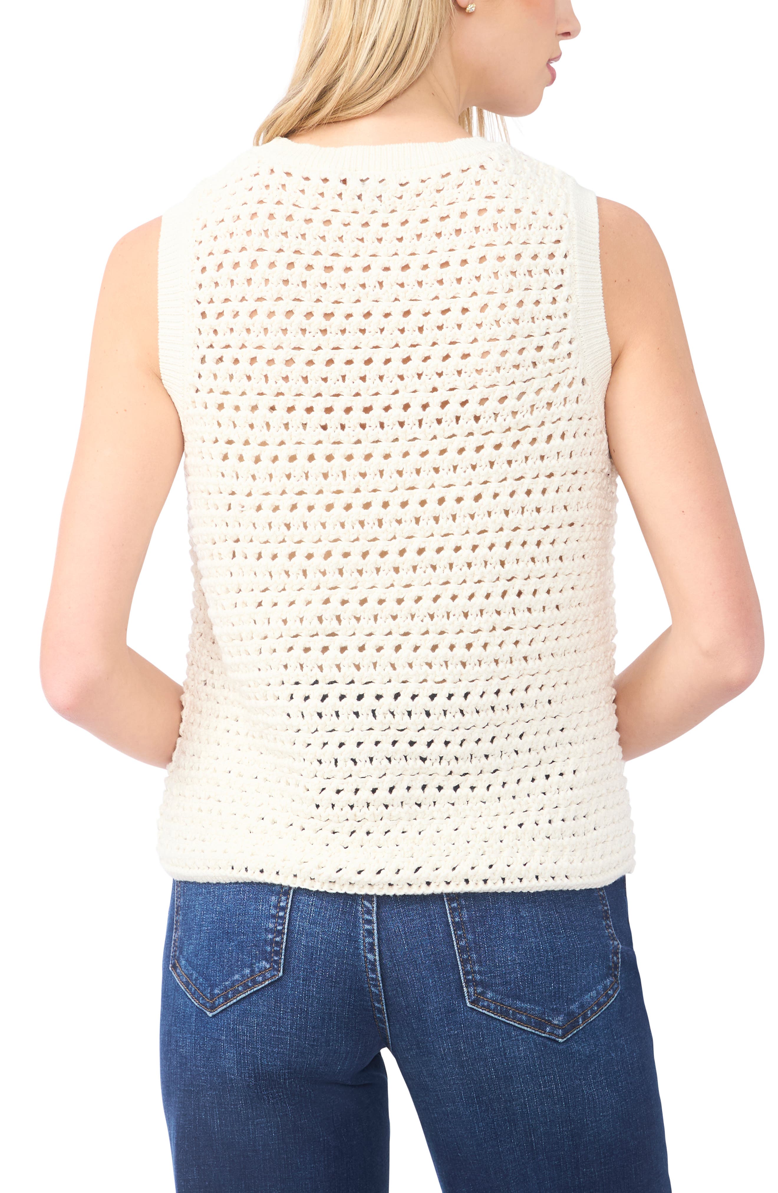 Open Stitch Sweater Tank - image 2