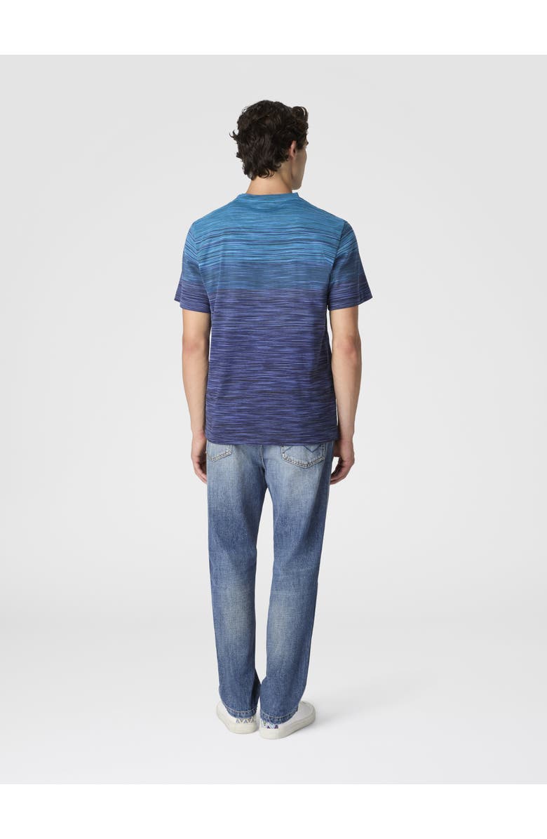 Missoni T-shirt With Faded Flame Pattern, Alternate, color, Blue