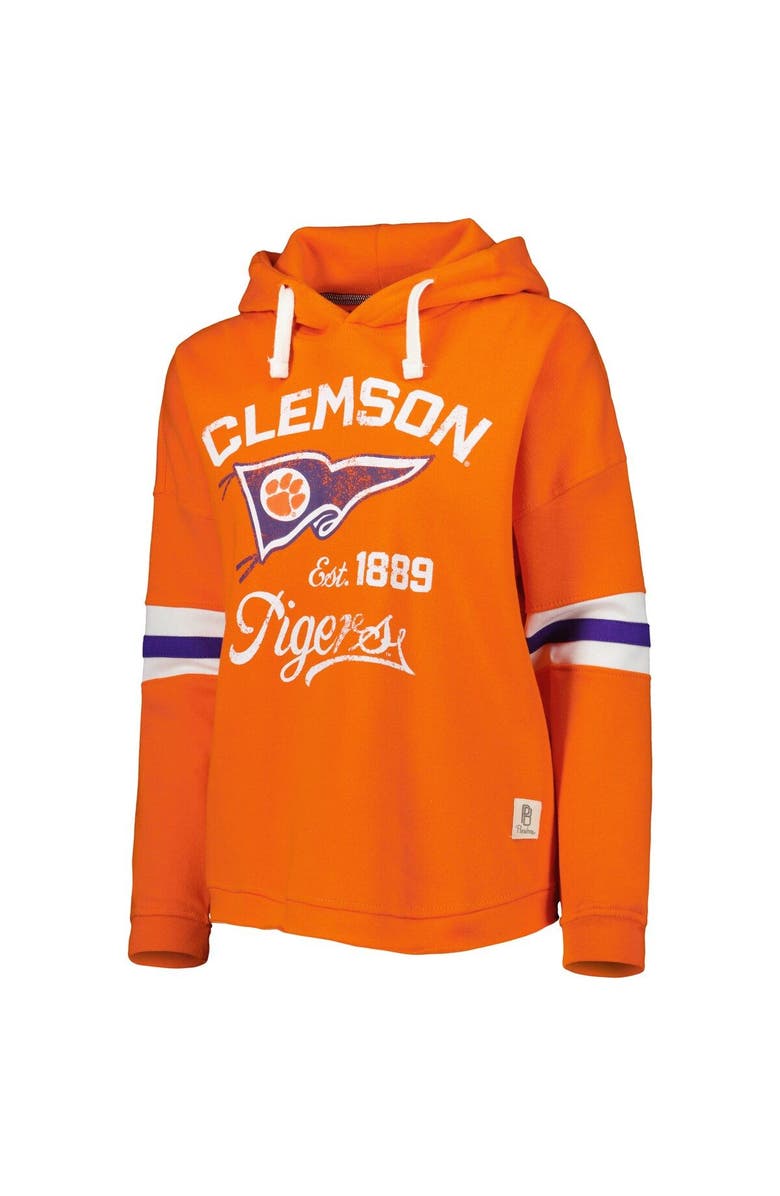 PRESSBOX Women's Pressbox Orange Clemson Tigers Super Pennant Pullover Hoodie, Alternate, color, Orange