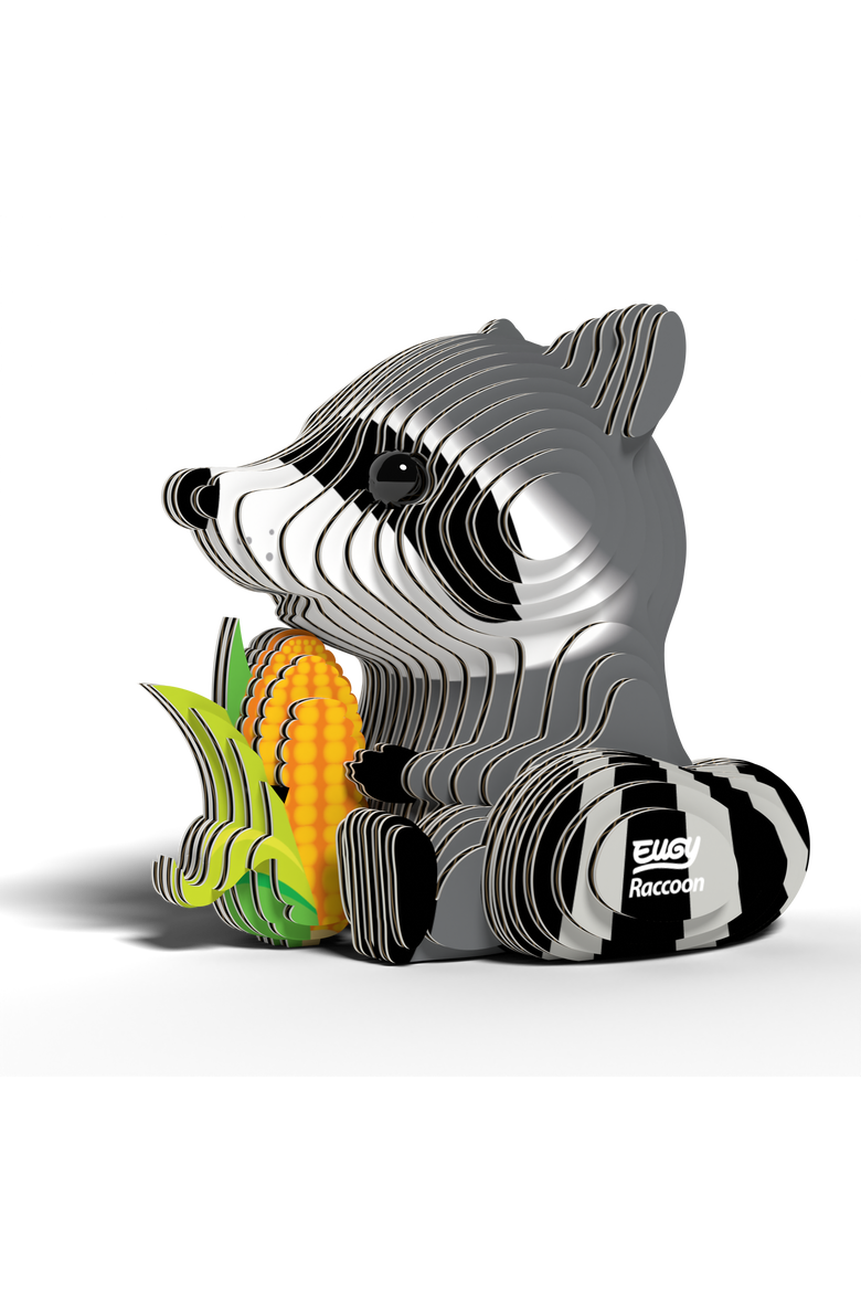 Raccoon 3D Puzzle, Alternate, color, No Color