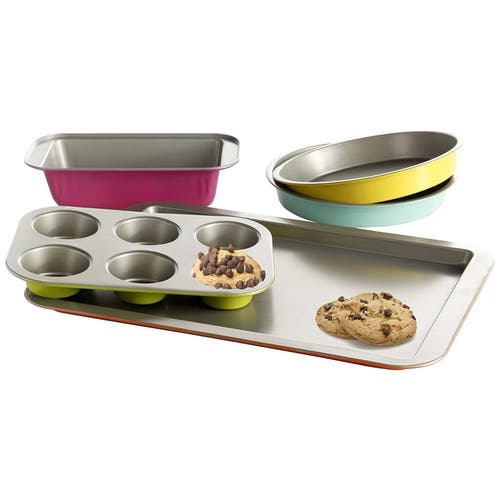 Gibson Home Color Splash Lyneham 5-pc. Carbon Steel Bakeware Set In Multi