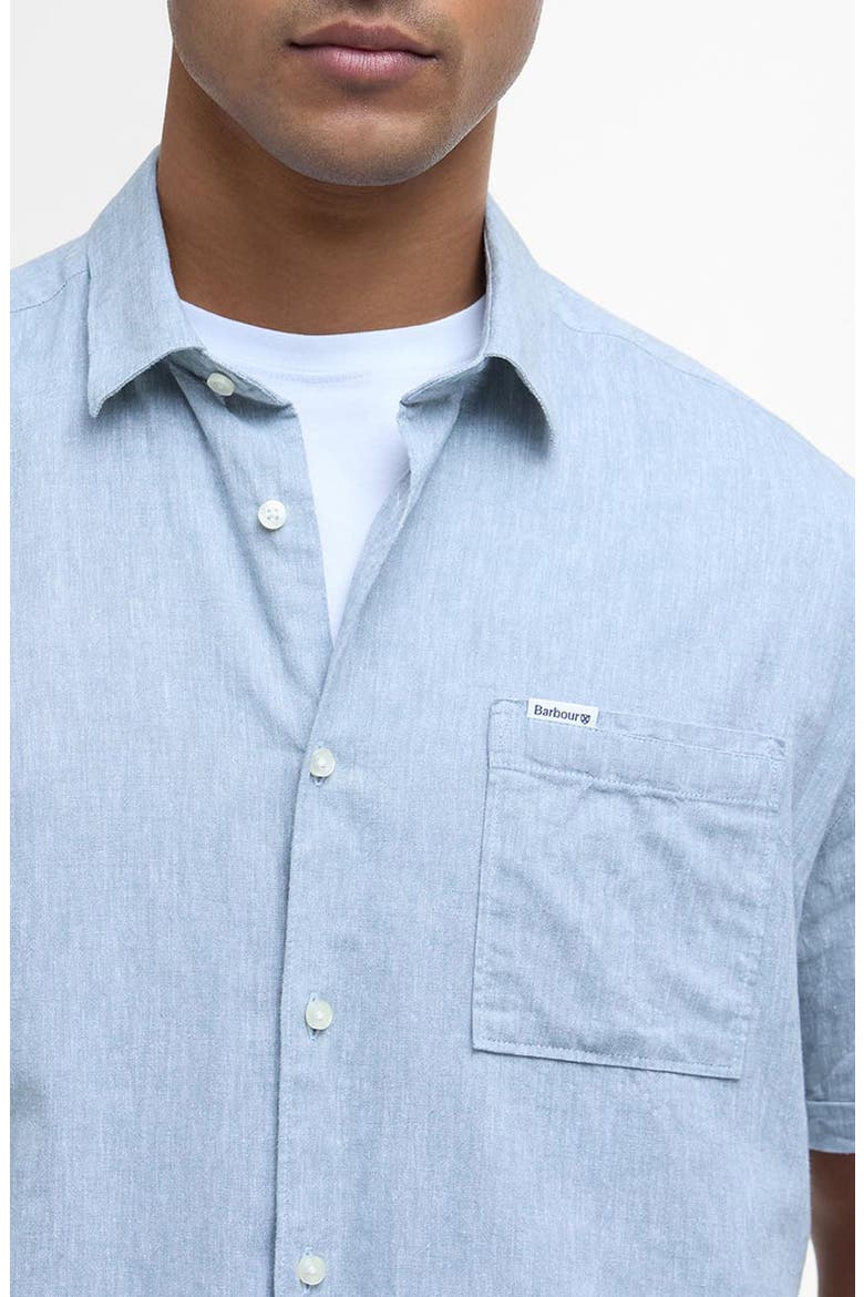 Nelson Linen & Cotton Button-Up Shirt, Alternate, color, LEAD