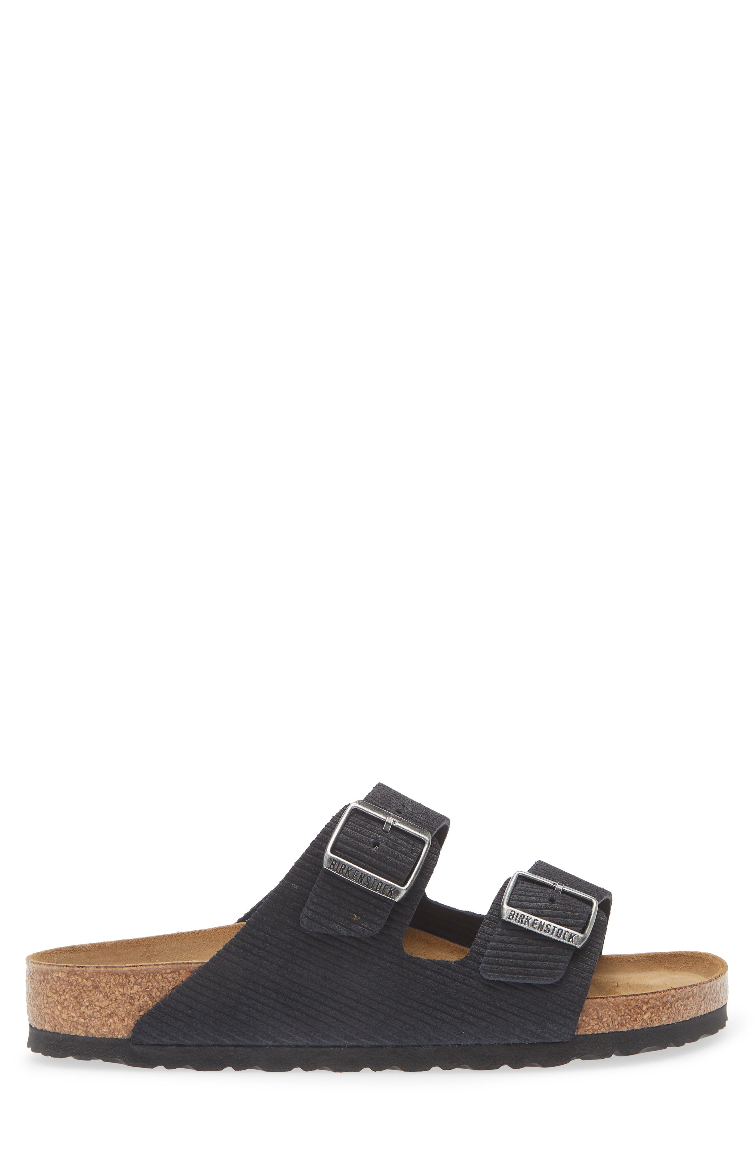 Birkenstock Arizona Corduroy Slide Sandal - Discontinued, Alternate, color, Midnight