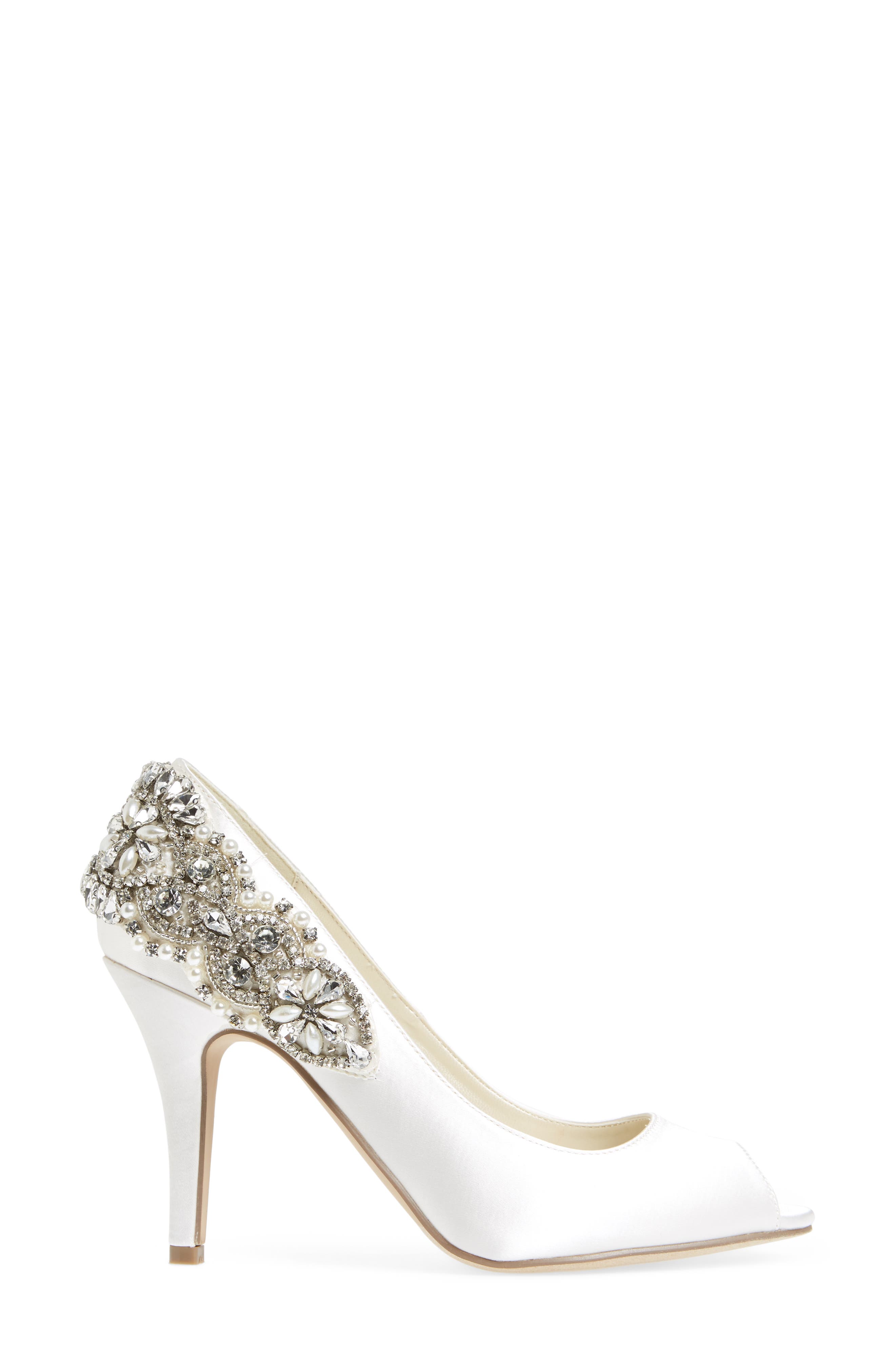 Paradox London Pink Cynthia Embellished Pump, Alternate, color, Ivory Satin