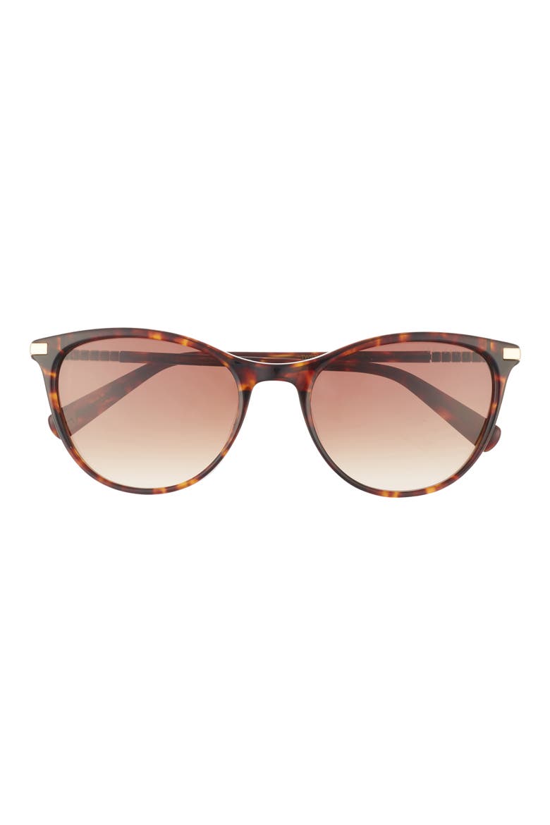 55mm Full Rim Modified Round Sunglasses, Main, color, TORTOISE