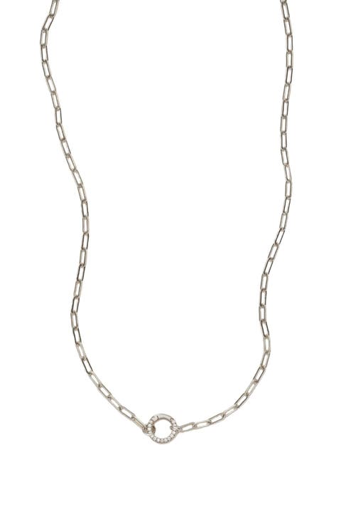 Jude Charm Necklace with CZ Link Lock
