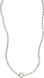 MADE BY MARY Jude Charm Necklace with CZ Link Lock