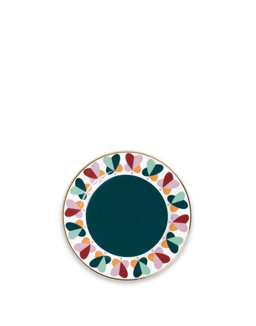 La Doublej Dessert Plates Set Of 2 Farfalle Ring Green In Farfalle Ring Green