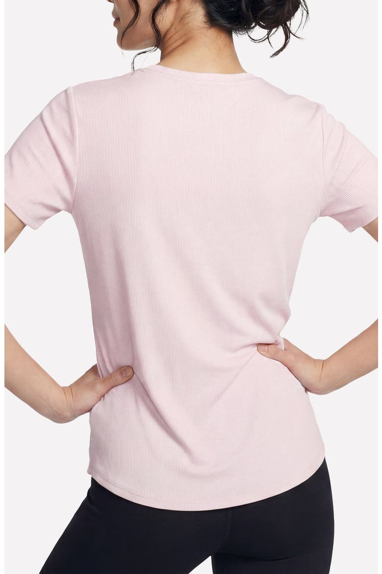 GoWalk® Luxe Rib T-Shirt, Alternate, color, WTPK-WHITE