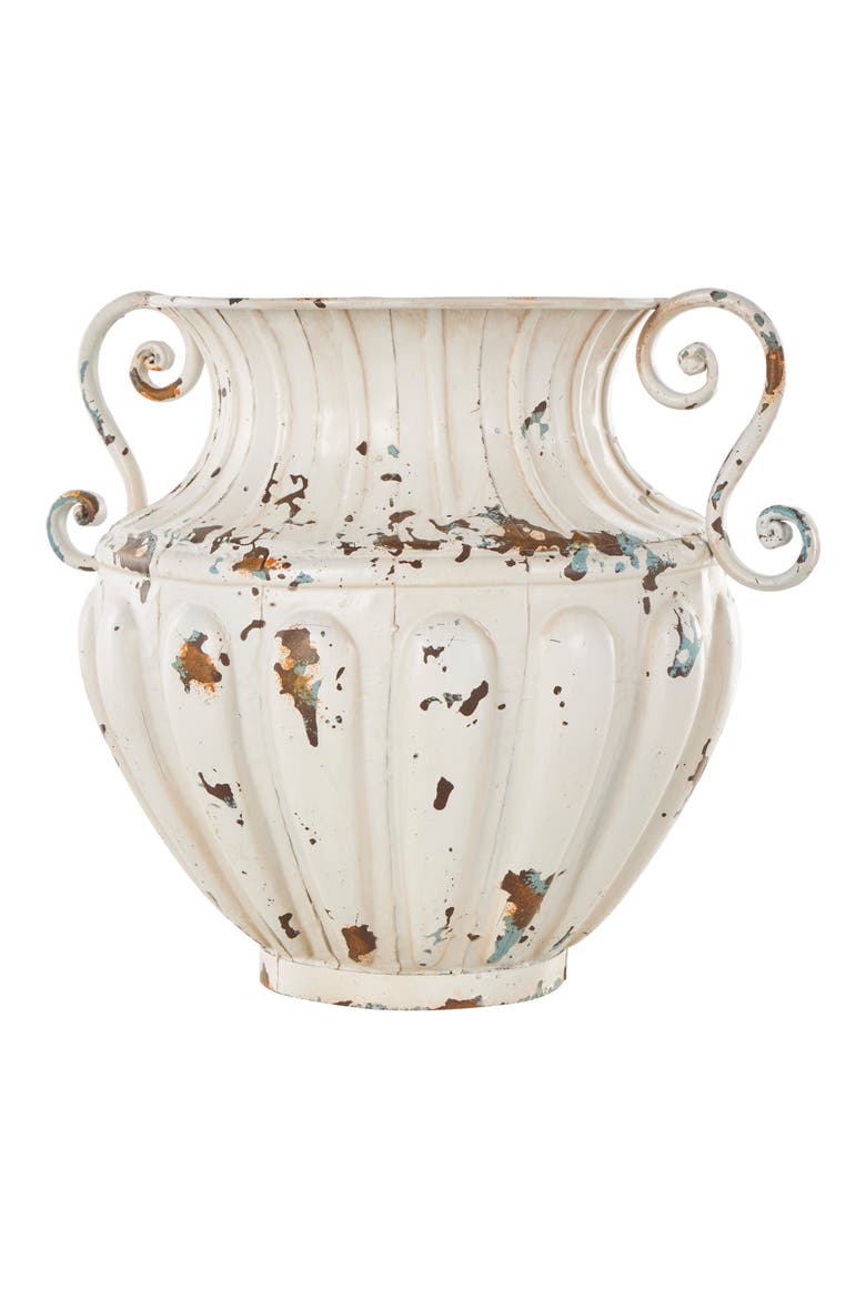Flecked Metal Vase, Alternate, color, CREAM