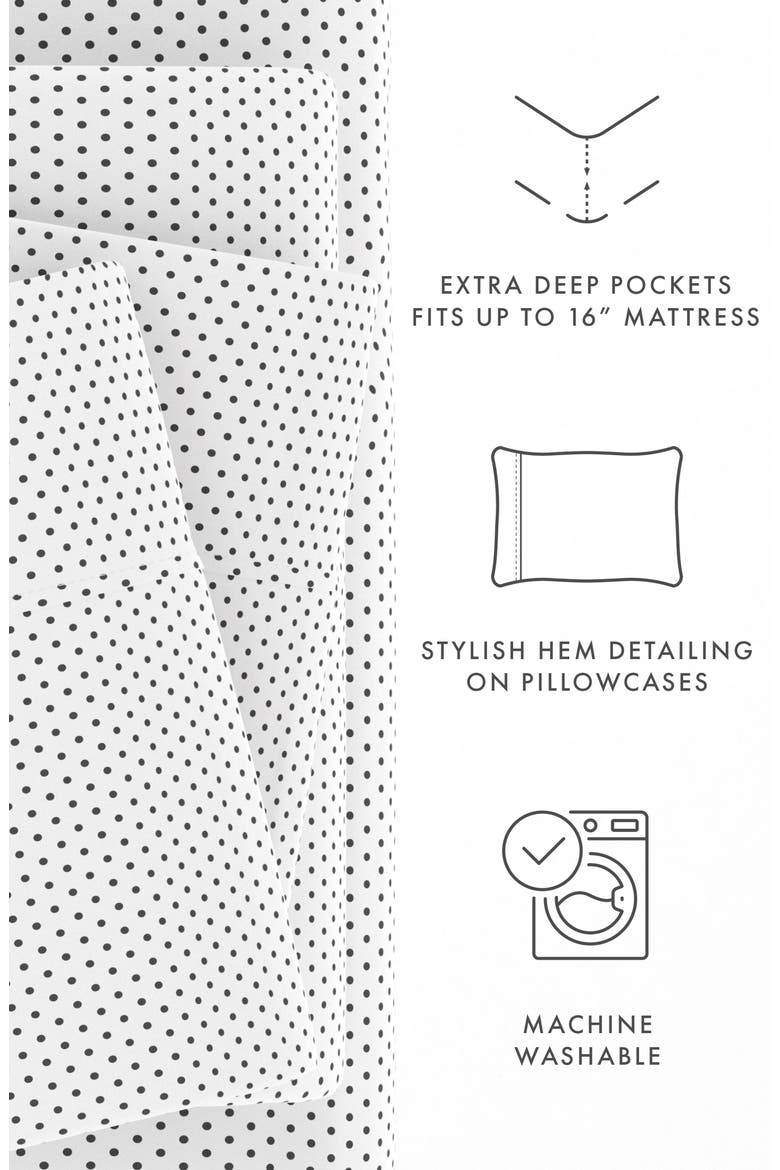HOME SPUN Premium Ultra Soft Stippled Pattern 4-Piece Bed Sheet Set, Alternate, color, GRAY