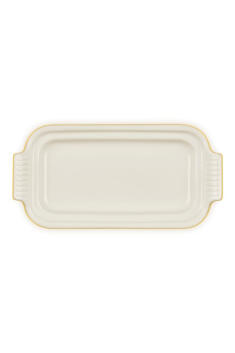 Heritage Stoneware Butter Dish, Alternate, color, NECTAR