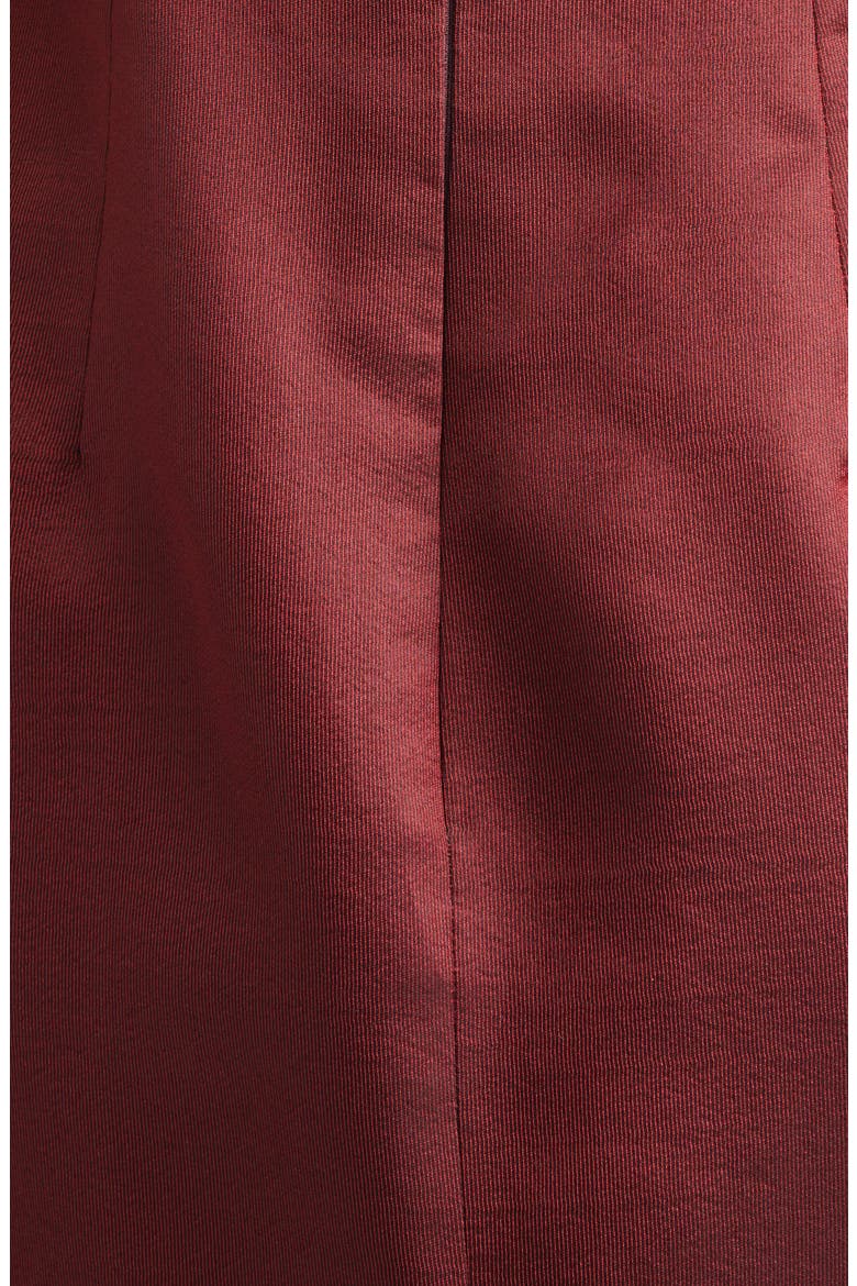 Rose Engineered Brocade Strapless Column Dress, Alternate, color, OXBLOOD/ LAVENDER